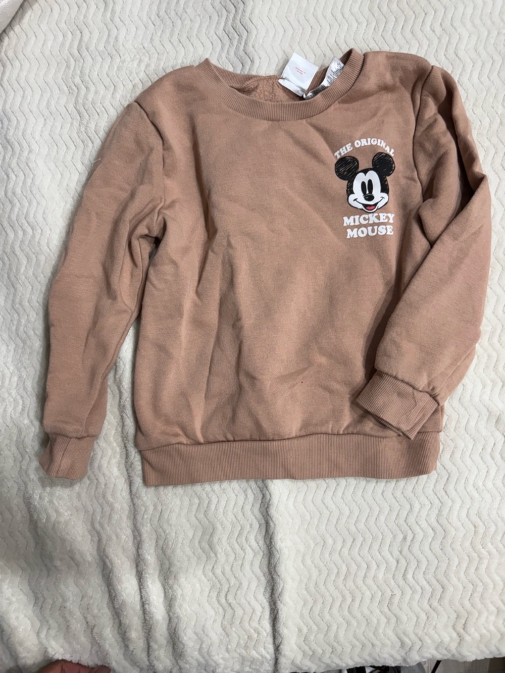 Disney Mickey Mouse Tan Crewneck Sweatshirt